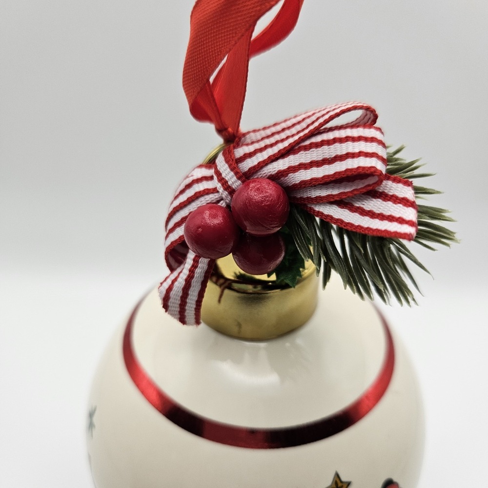 Disney Mickey & Minnie Mouse Santa's Little Helpers Ceramic Holiday Ornament - Picture 2 of 8